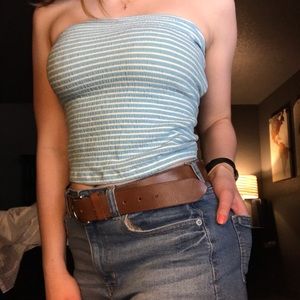 striped tube top
